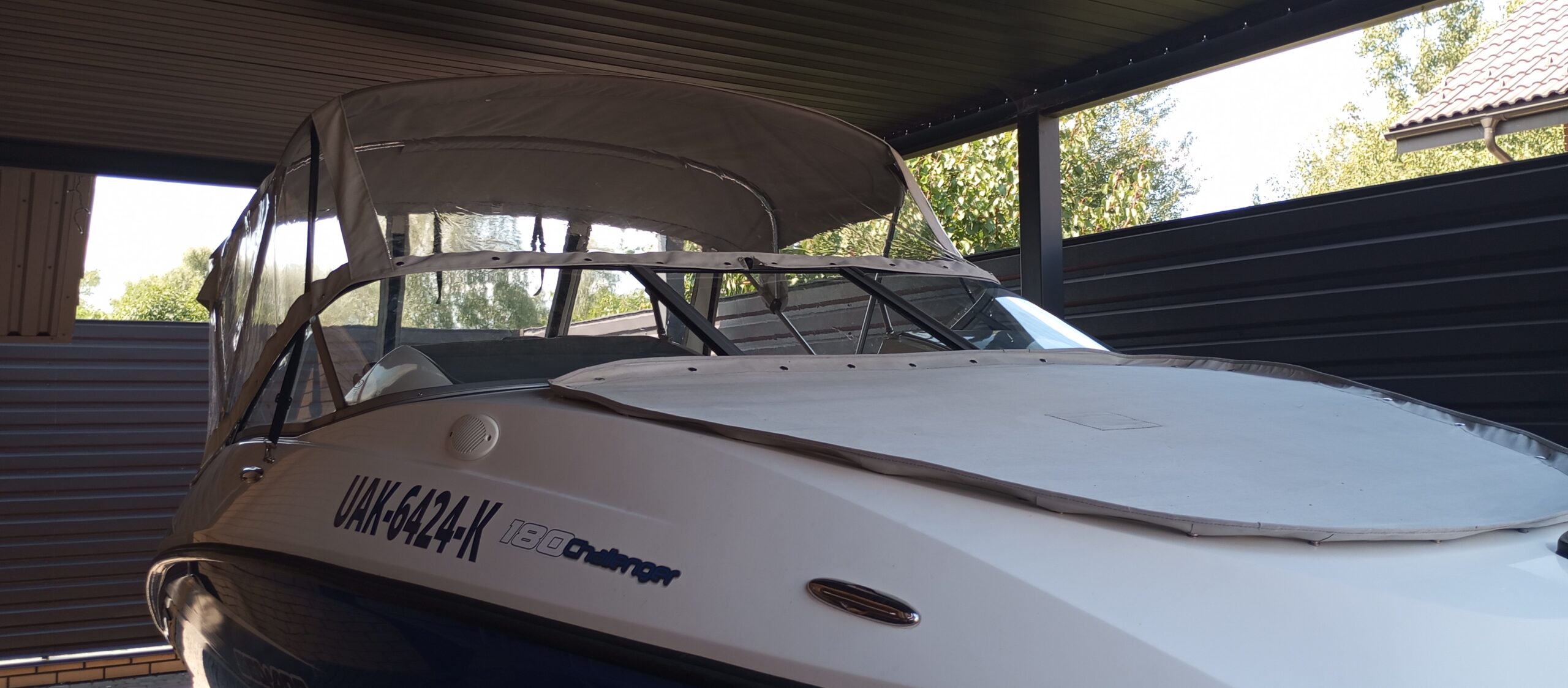 taud transparent de cabine de bateau